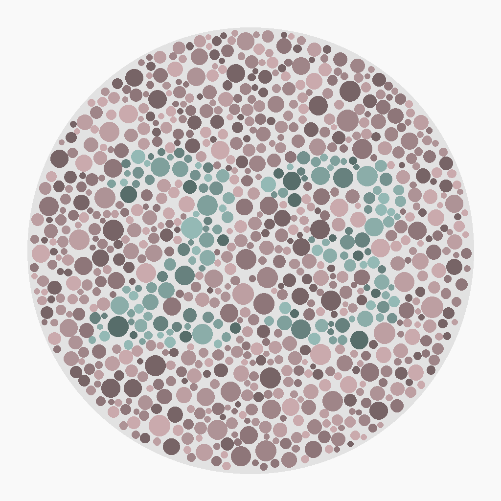 Color-dot plate with the number 23 at separation 0.040
